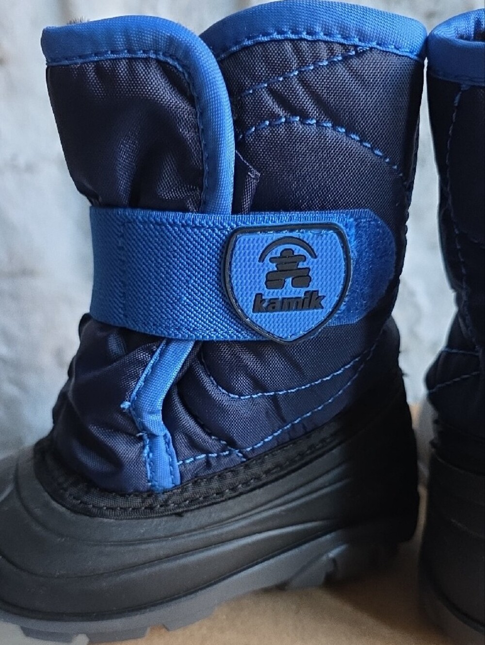Kamik Kids Navy and Bright Blue Waterproof Snow Boots - Picture 4 of 5